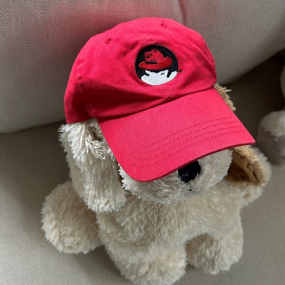 “Red Hat” Baseball Cap Hat with Red Hat Linux Logo - Picture 11 of 15